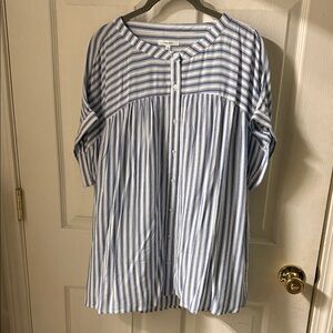 Maurices Blue and White Striped Top